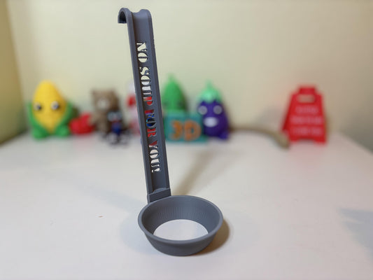 "No Soup For You" Novelty Ladle — 3D Printed 90s TV Kitchen Decor