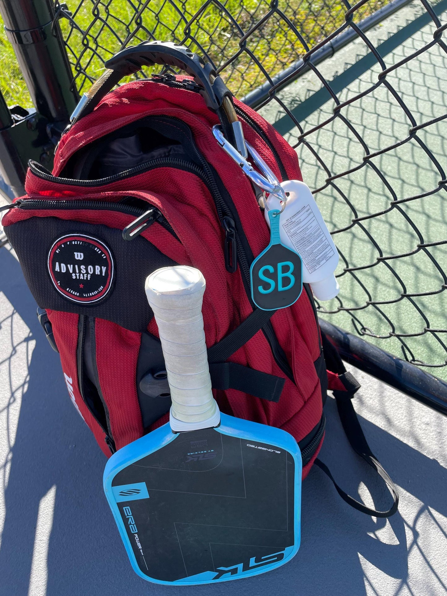 Custom Monogram Personalized Pickleball Bag Tag