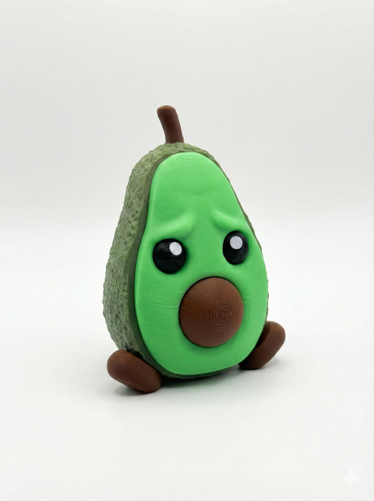 Anxious Avocado Secret Stash Box — 3D Printed Hidden Compartment Desk Buddy