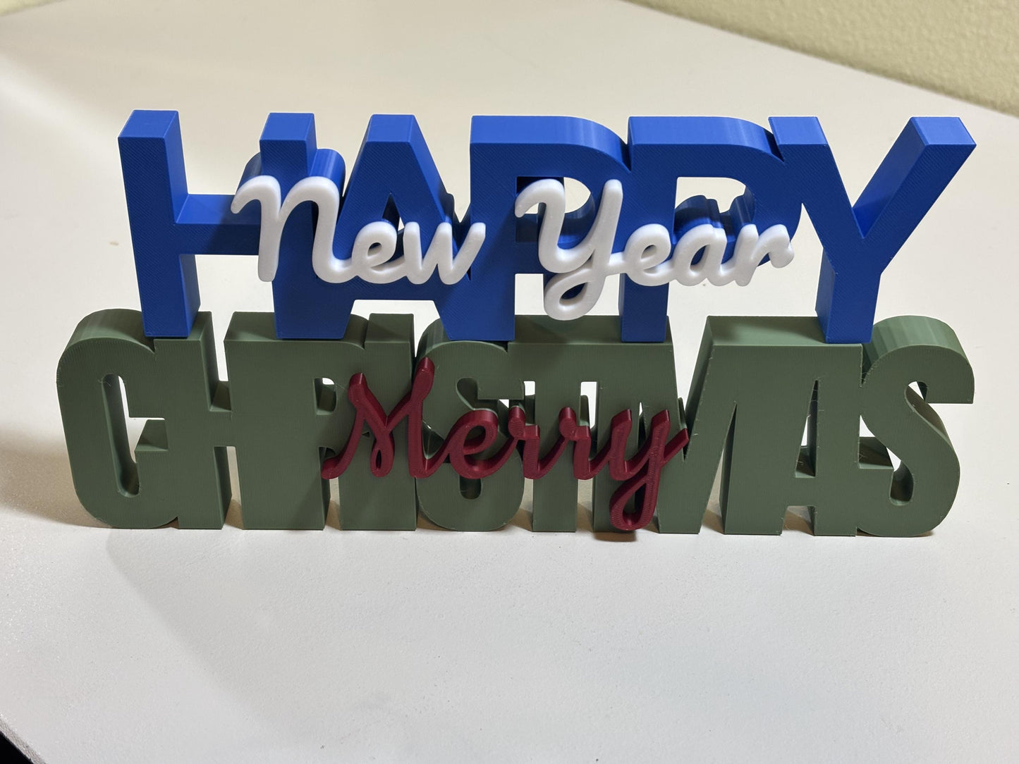 Custom Personalized Stacked Text Desk Sign