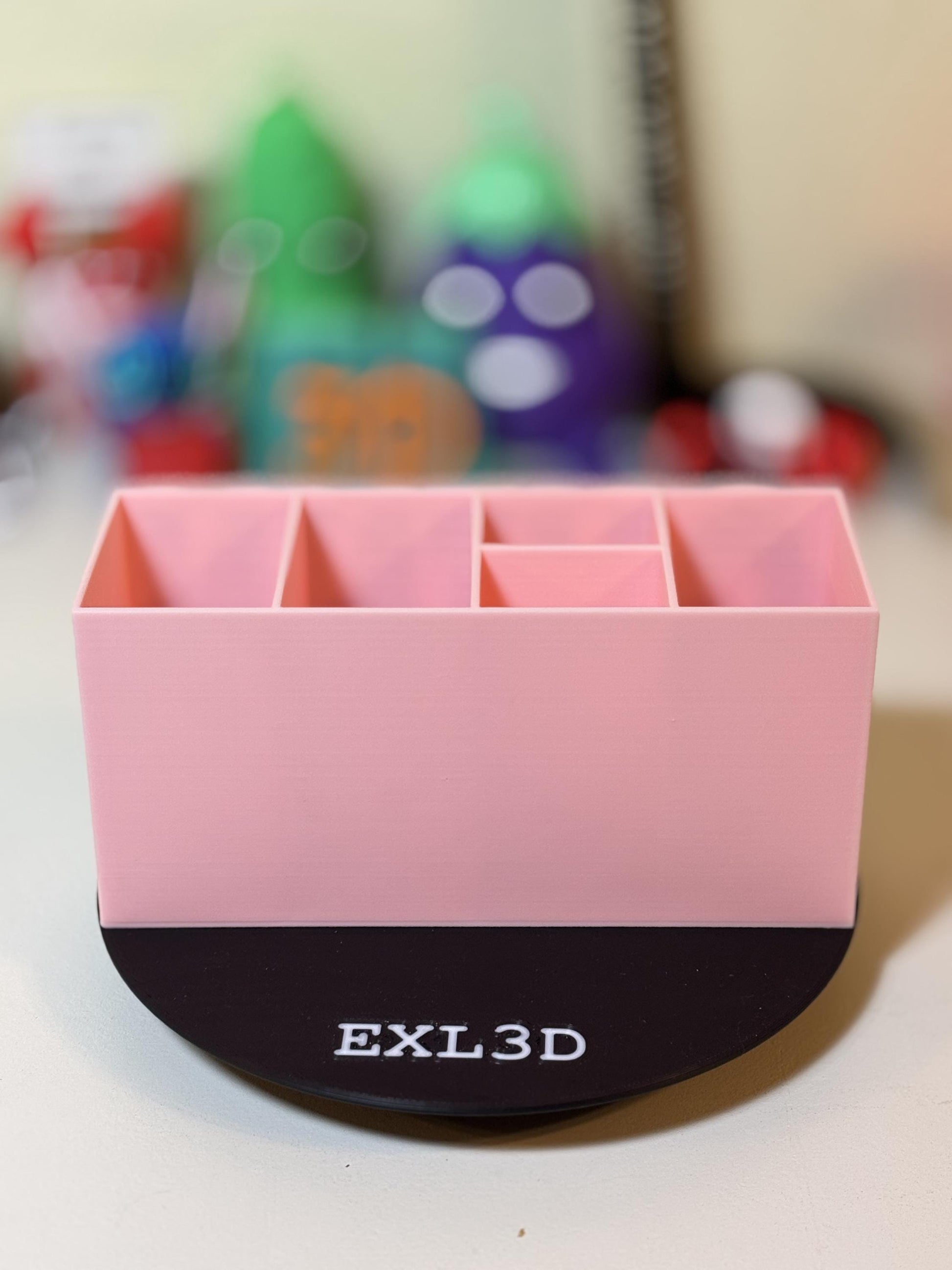 Graduation gift desk organizer with personalized name in bright accent letter color