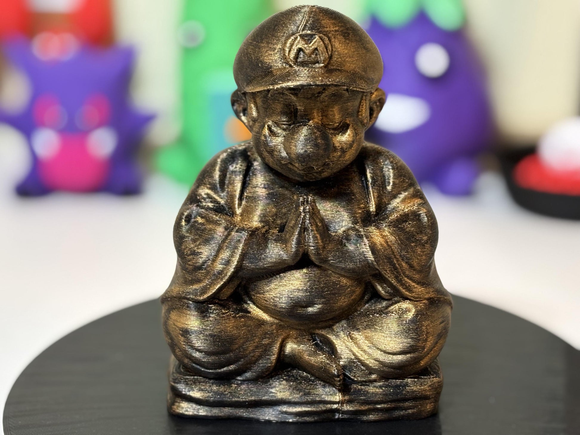 Gold finish Buddha figurine gift box packaging for gamer gift