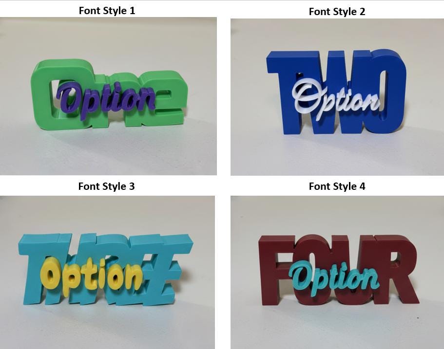 Custom Personalized Stacked Text Desk Sign