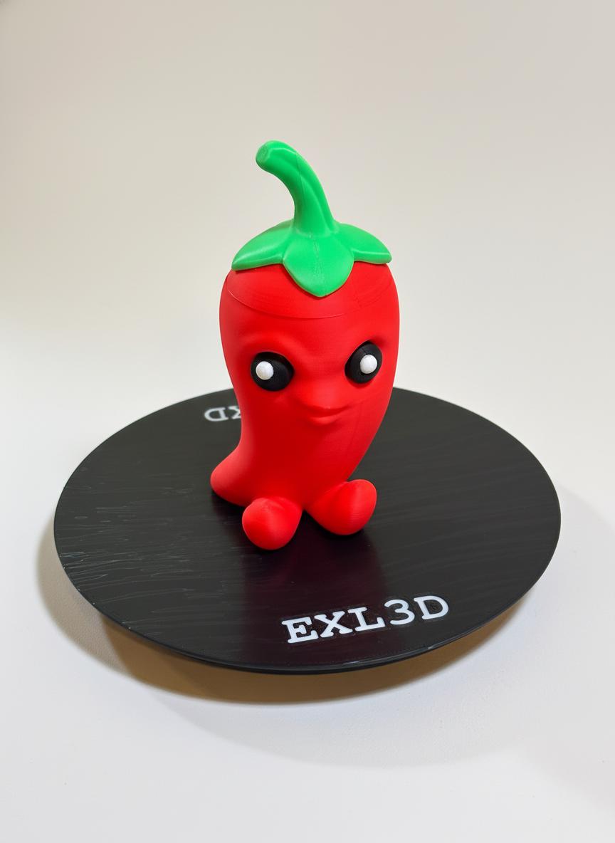 Close-up of green stem cap lifted off chili pepper secret compartment