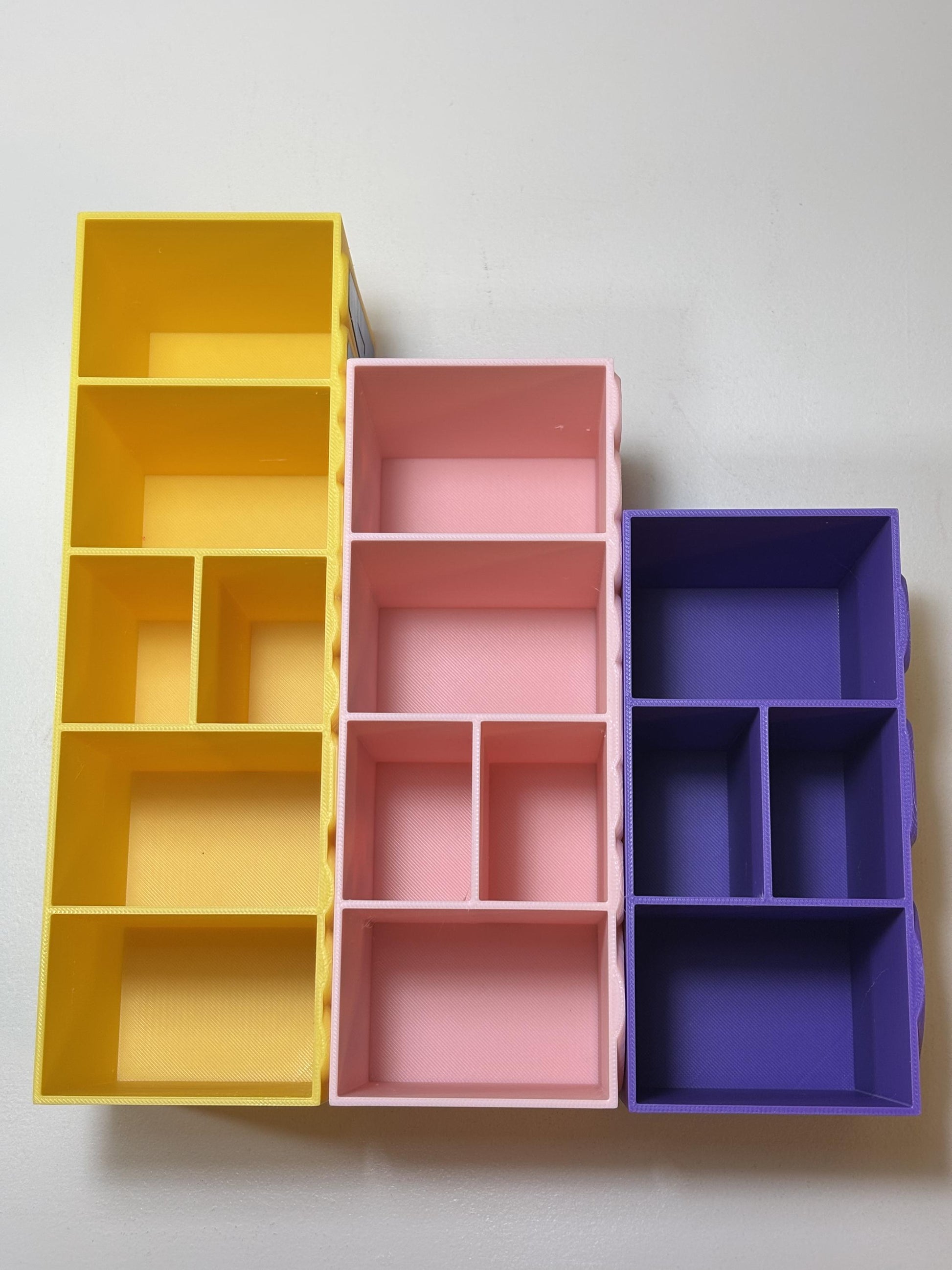 Personalized name organizer in bold letter colors holding pens and markers
