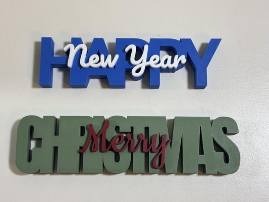 Custom Personalized Stacked Text Desk Sign