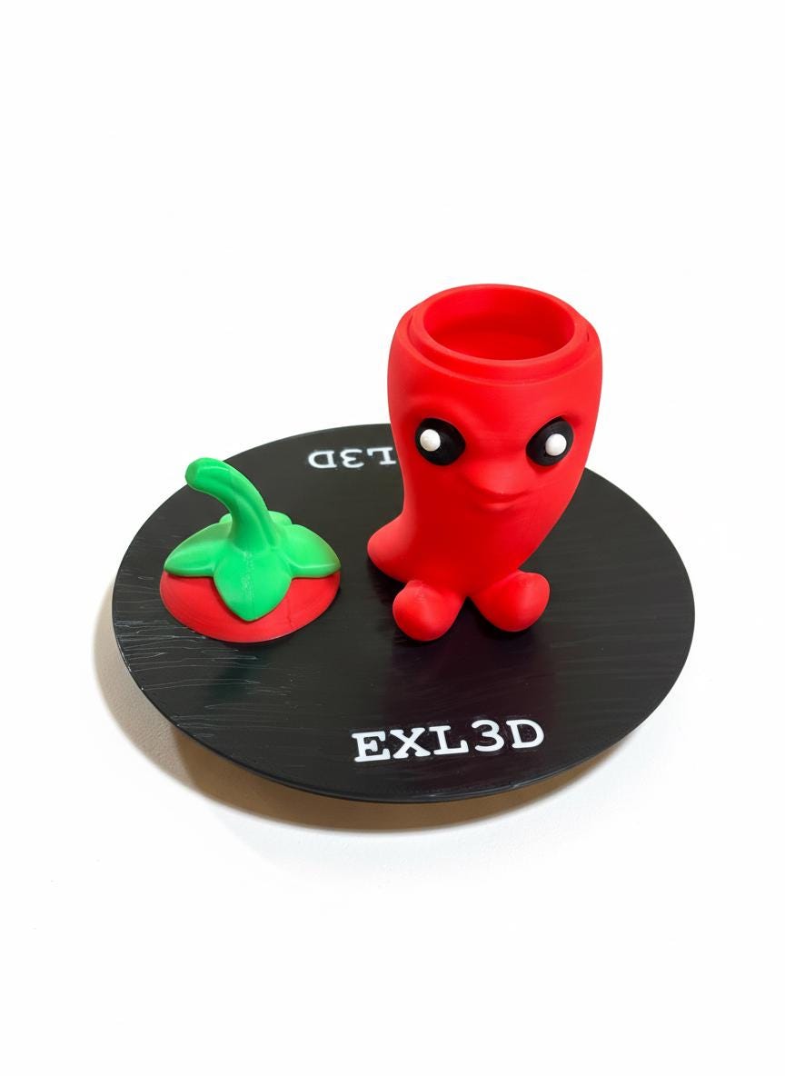 Chili pepper hidden storage container showing hollow interior cavity
