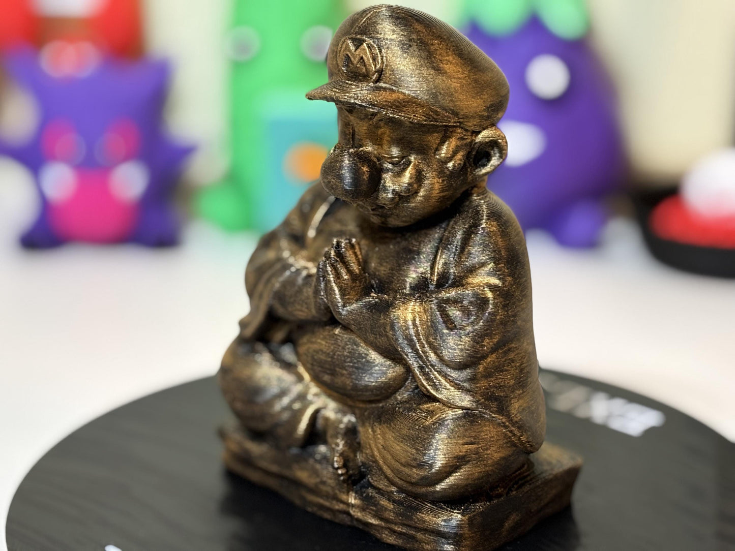 Three finish options gold silver bronze 3D printed Buddha statues