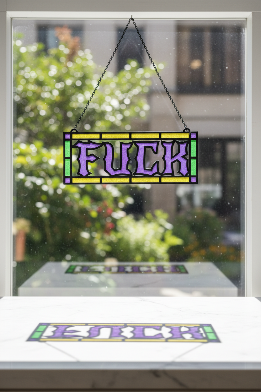 Four color theme options for 3D printed spicy suncatcher laid flat overhead